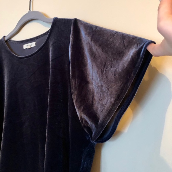 Madewell Velvet Butterfly Top in Navy Blue - Small - Picture 3 of 5